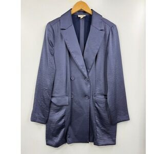 Open Edit Blazer‎ Dress Double Breasted Long Sleeve Collared Jacket Small